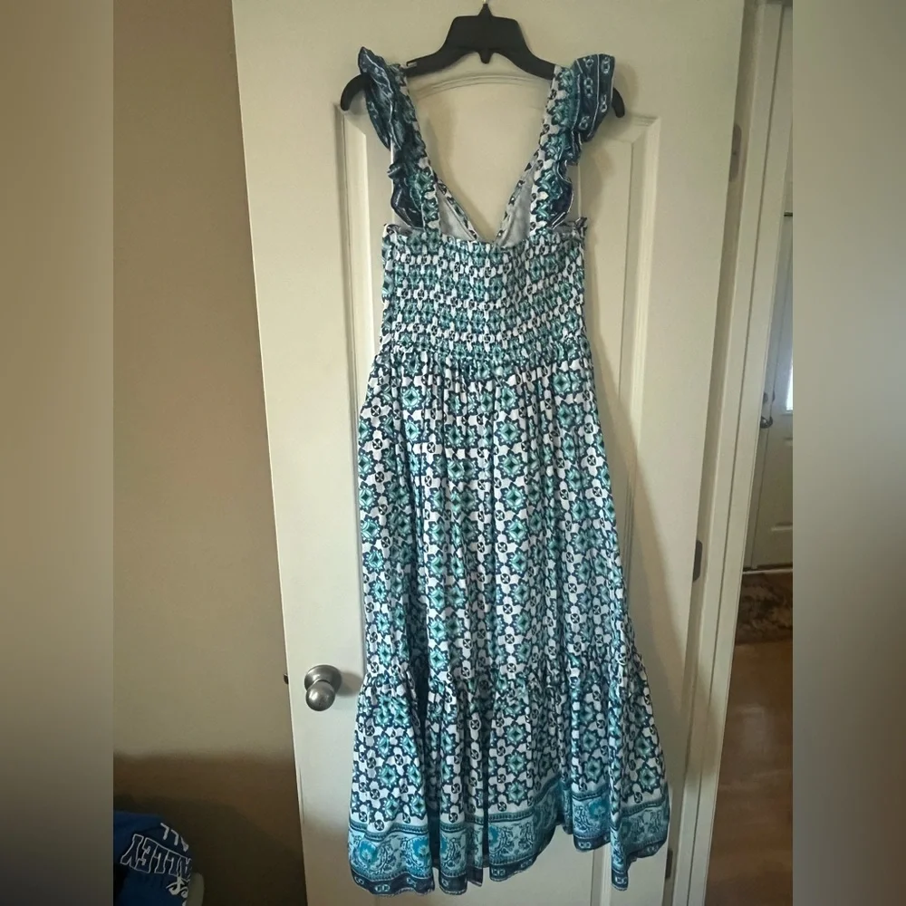Lucky Brand Floral Maxi Dress with Ruffle Straps Women’s Size Small - Picture 5 of 16